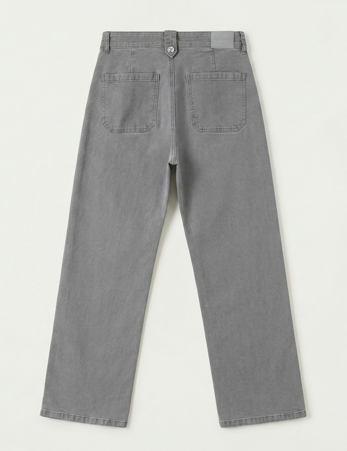 Jean Wide Leg – Bouton Plaqué