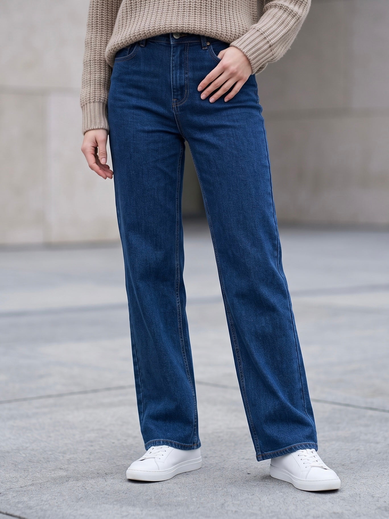 Jean Wide Leg – Intemporel Bleu Stone