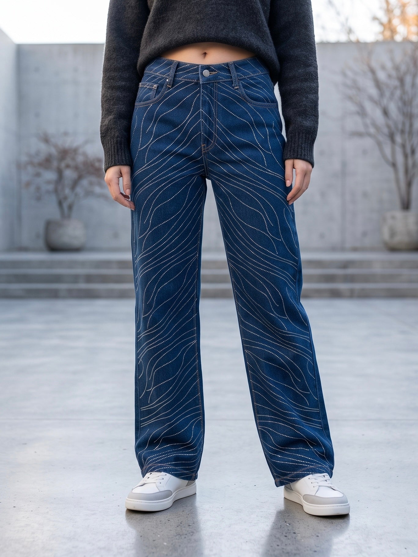 Jean Wide Leg – Strass Avant