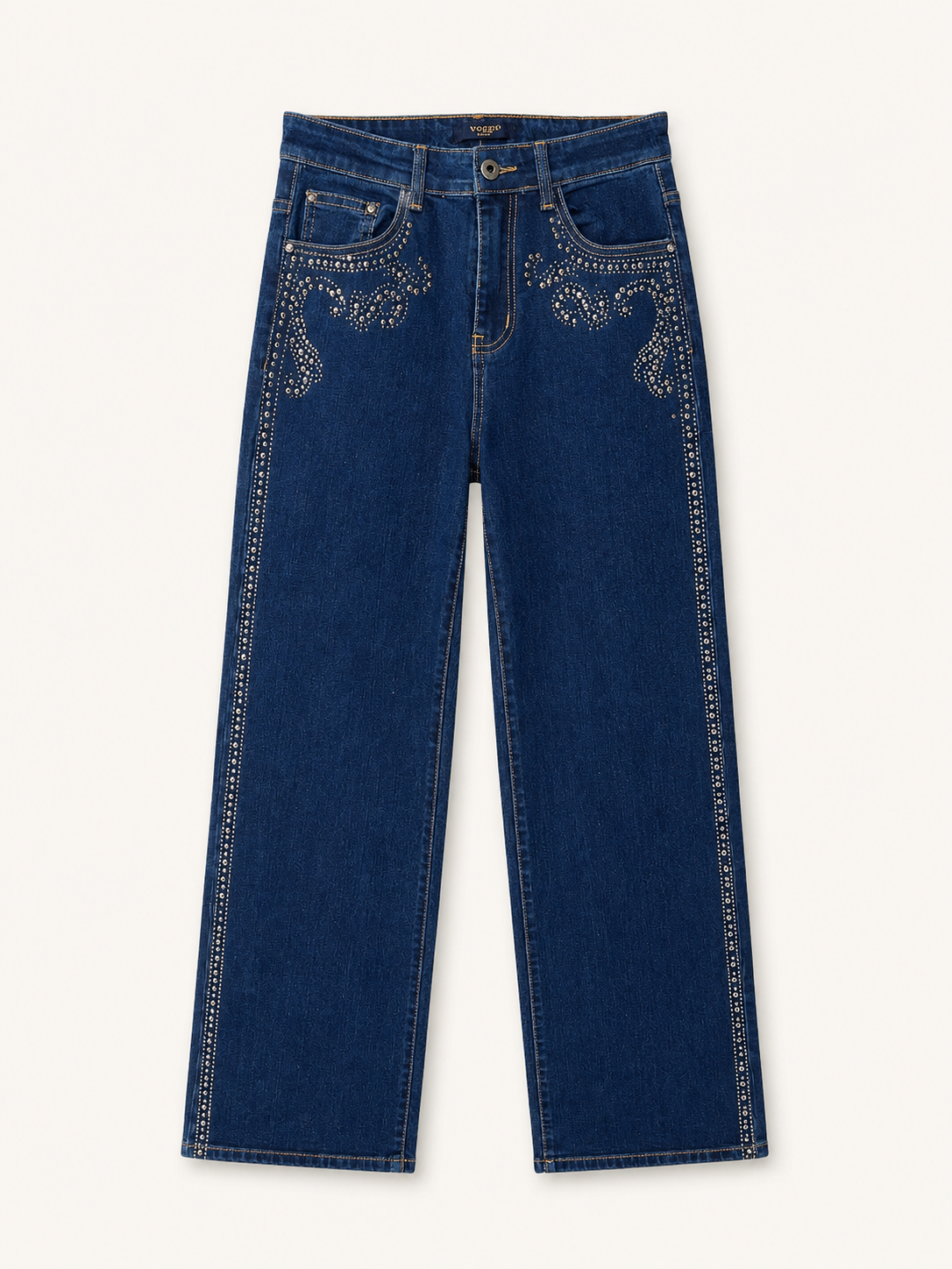 Jean Wide Leg – Strass Vertical