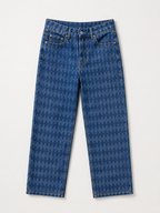 Jean Wide Leg – Jacquard Motif Losange