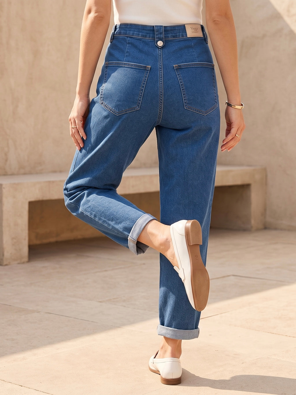 Jean Mom Fit – Boutons Frontaux