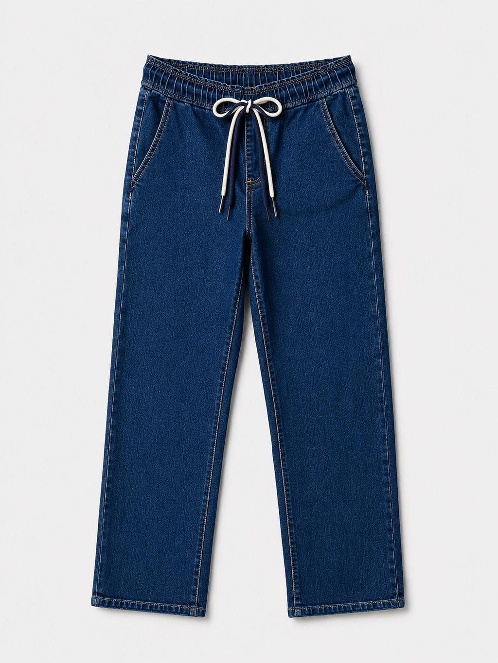 Jean Wide Leg – Taille Élastiquée avec Double Cordons