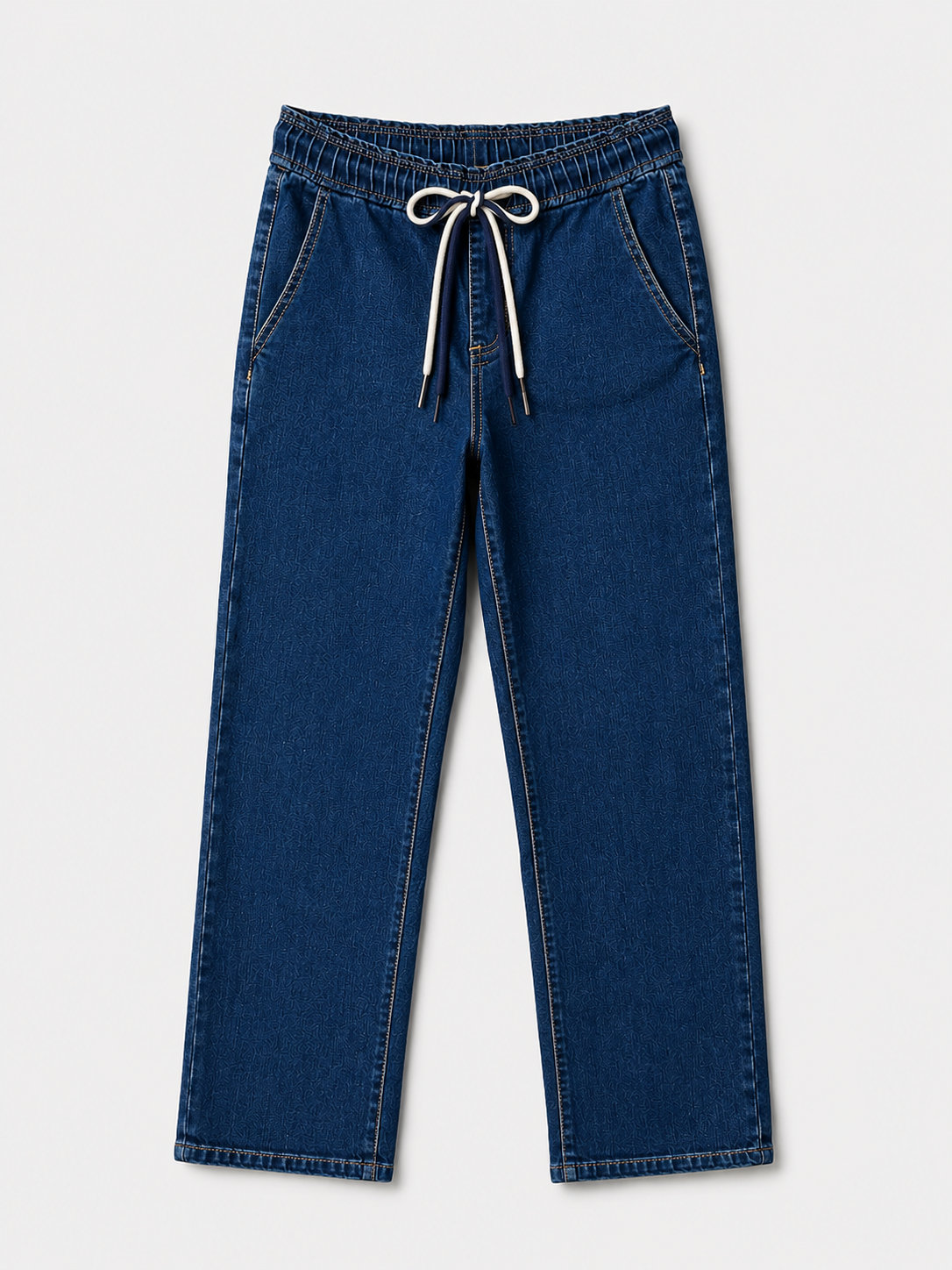 Jean Wide Leg – Taille Élastiquée avec Double Cordons