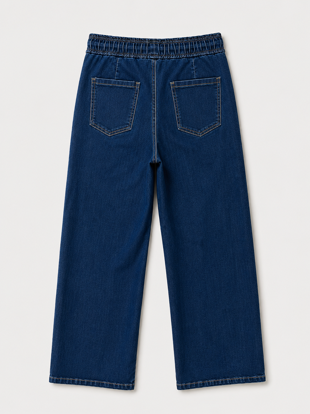 Jean Wide Leg – Taille Élastiquée avec Double Cordons