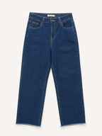Jean Wide Leg 7/8ème – Bas Effiloché