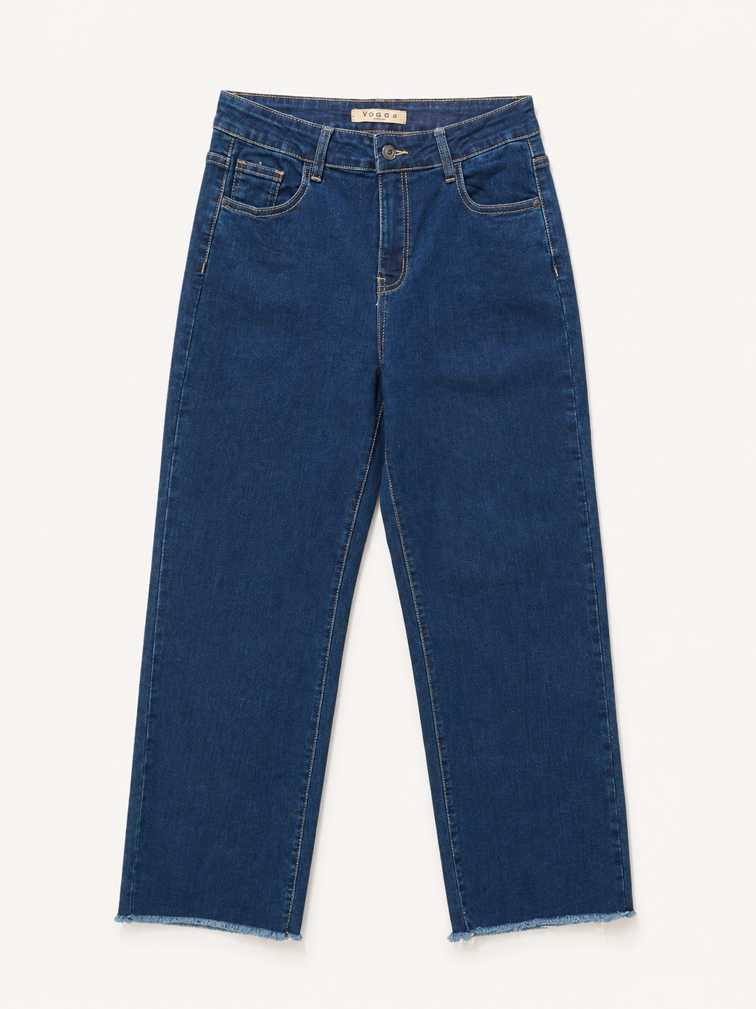Jean Wide Leg 7/8ème – Bas Effiloché