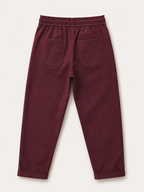 Pantalon Mom Fit – Ceinture Elastiquée & Cordons – Bordeaux