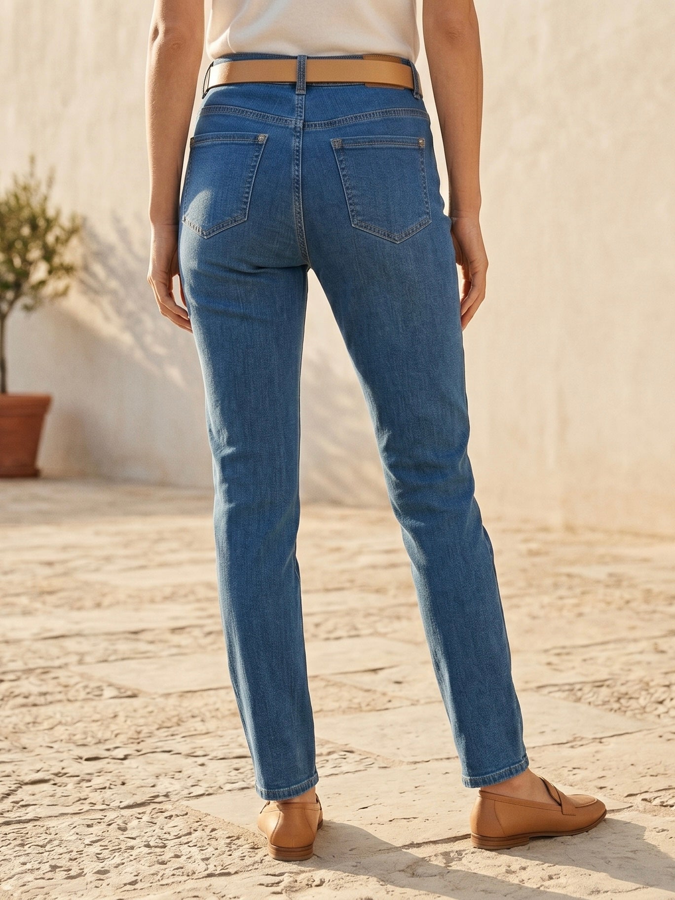Jean Slim – Ceinture Assortie