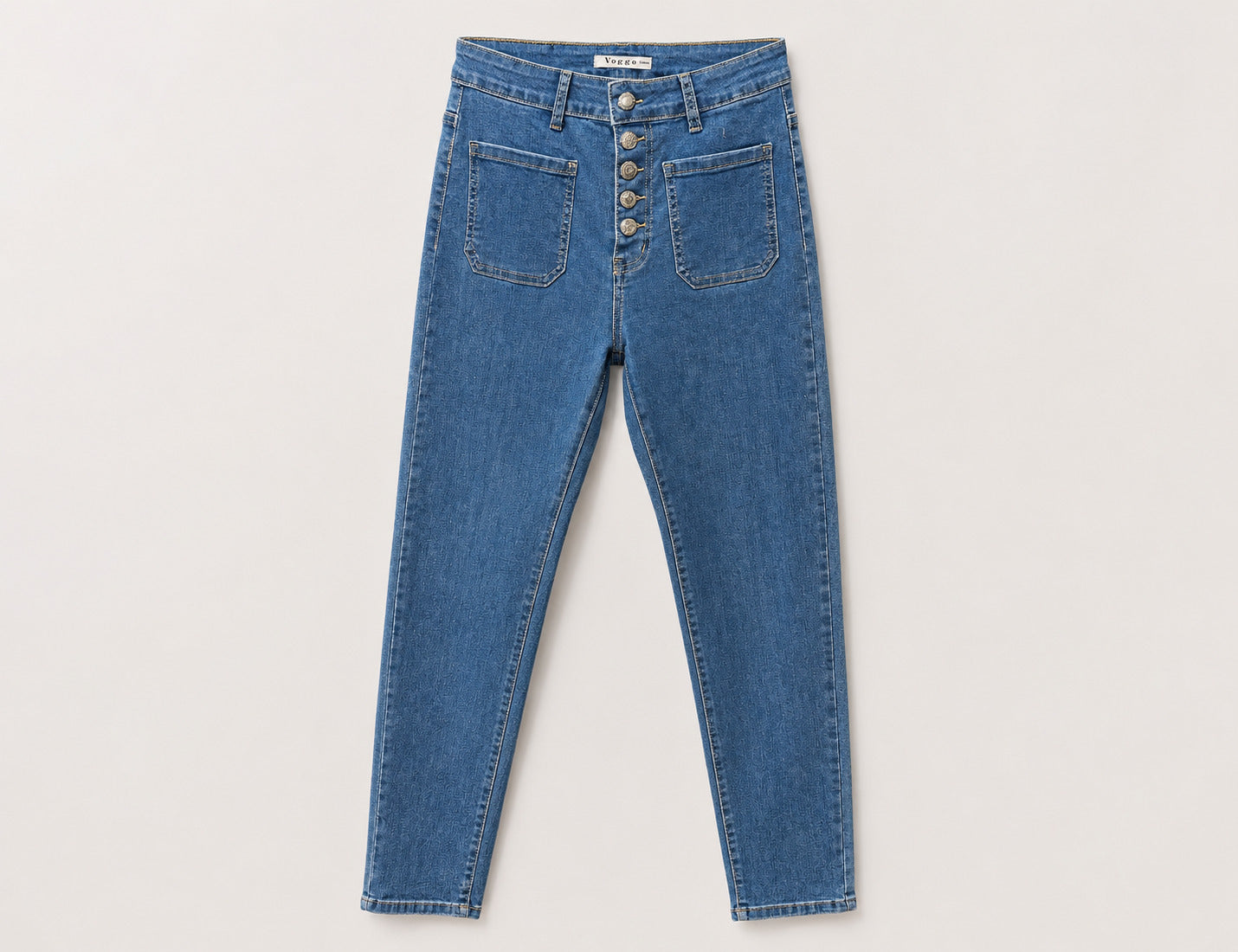 Jean Slim – 5 Boutons Élégants & Poches Plaquées