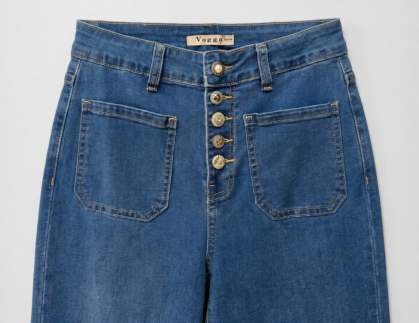 Jean Slim – 5 Boutons Élégants & Poches Plaquées