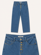 Jean Wide Leg – Fermetures Boutons Dorés