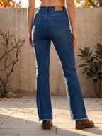 Jean Bootcut – Bas Effiloché