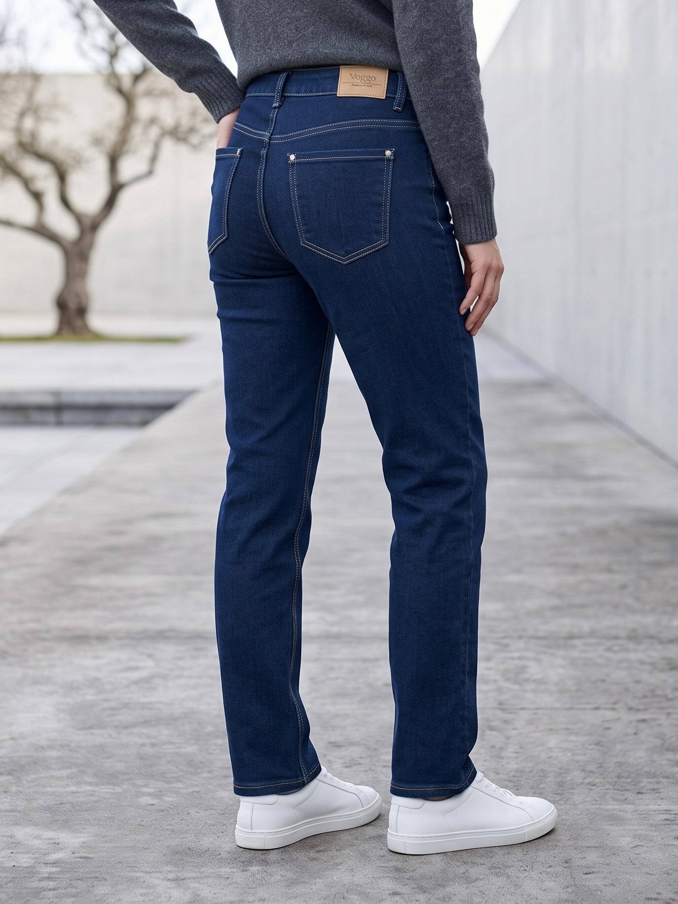 Jean Coupe Droite – Classique Bleu Brut