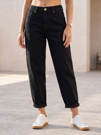 Jean Mom Fit – Noir