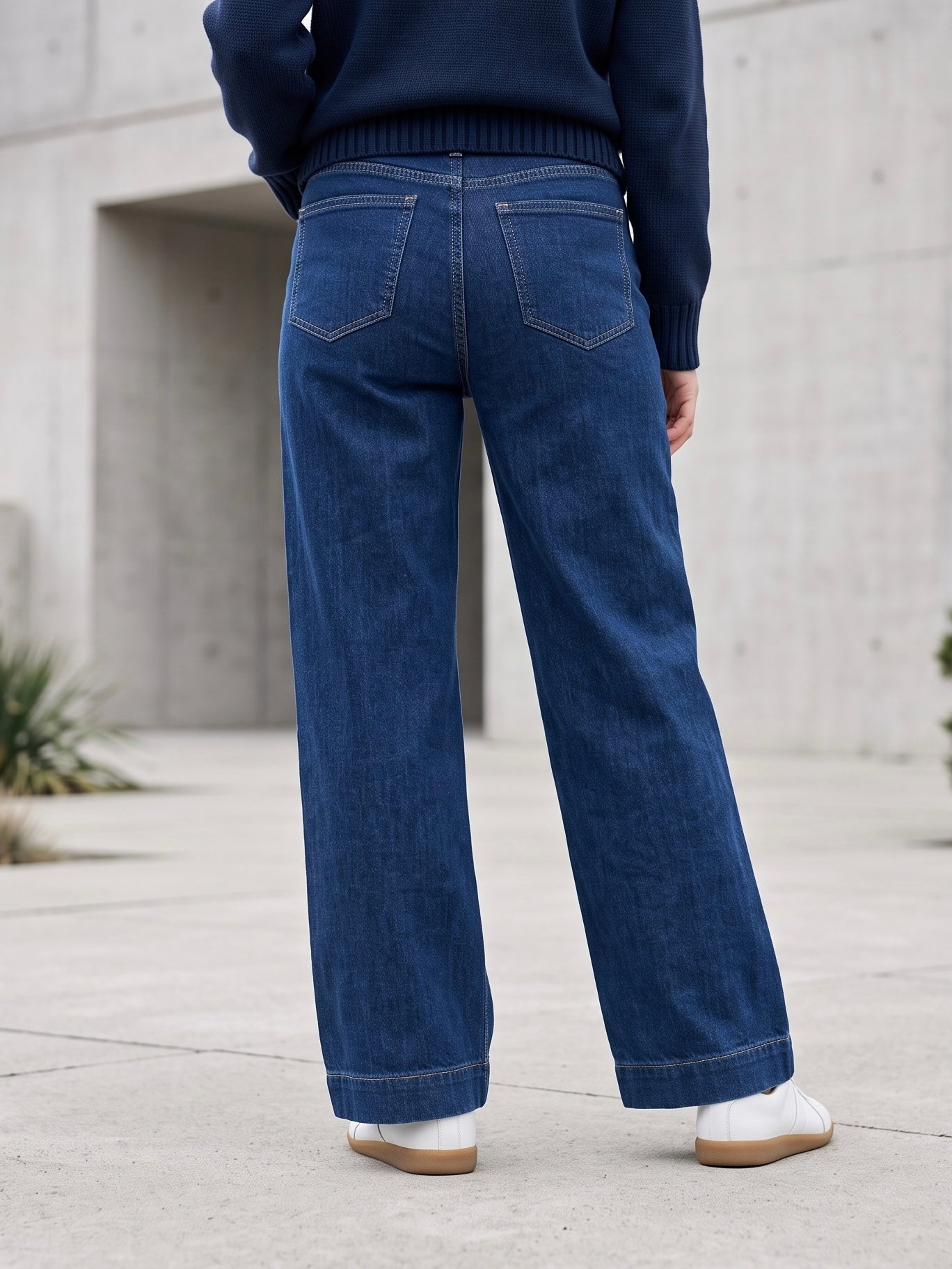 Jean Wide Leg – Poches Plaquées