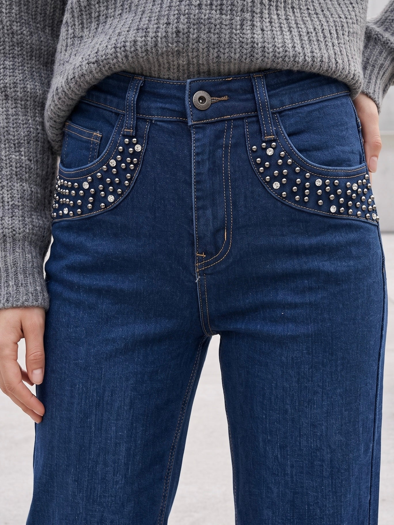 Jean Wide Leg – Perles & Diamants