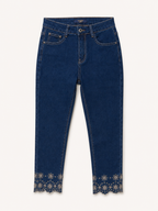 Jean Coupe 7/8ème – Broderie Bas de Jambe