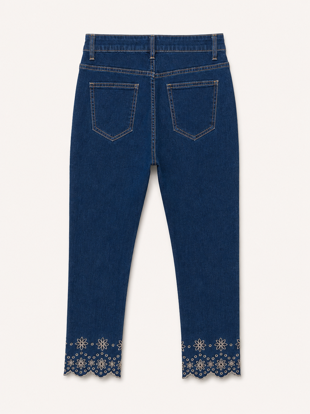 Jean Coupe 7/8ème – Broderie Bas de Jambe