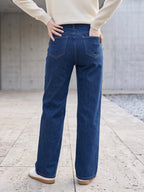 Jean Wide Leg – Boutons Dorés aux Poches