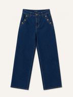 Jean Wide Leg – Boutons Dorés aux Poches