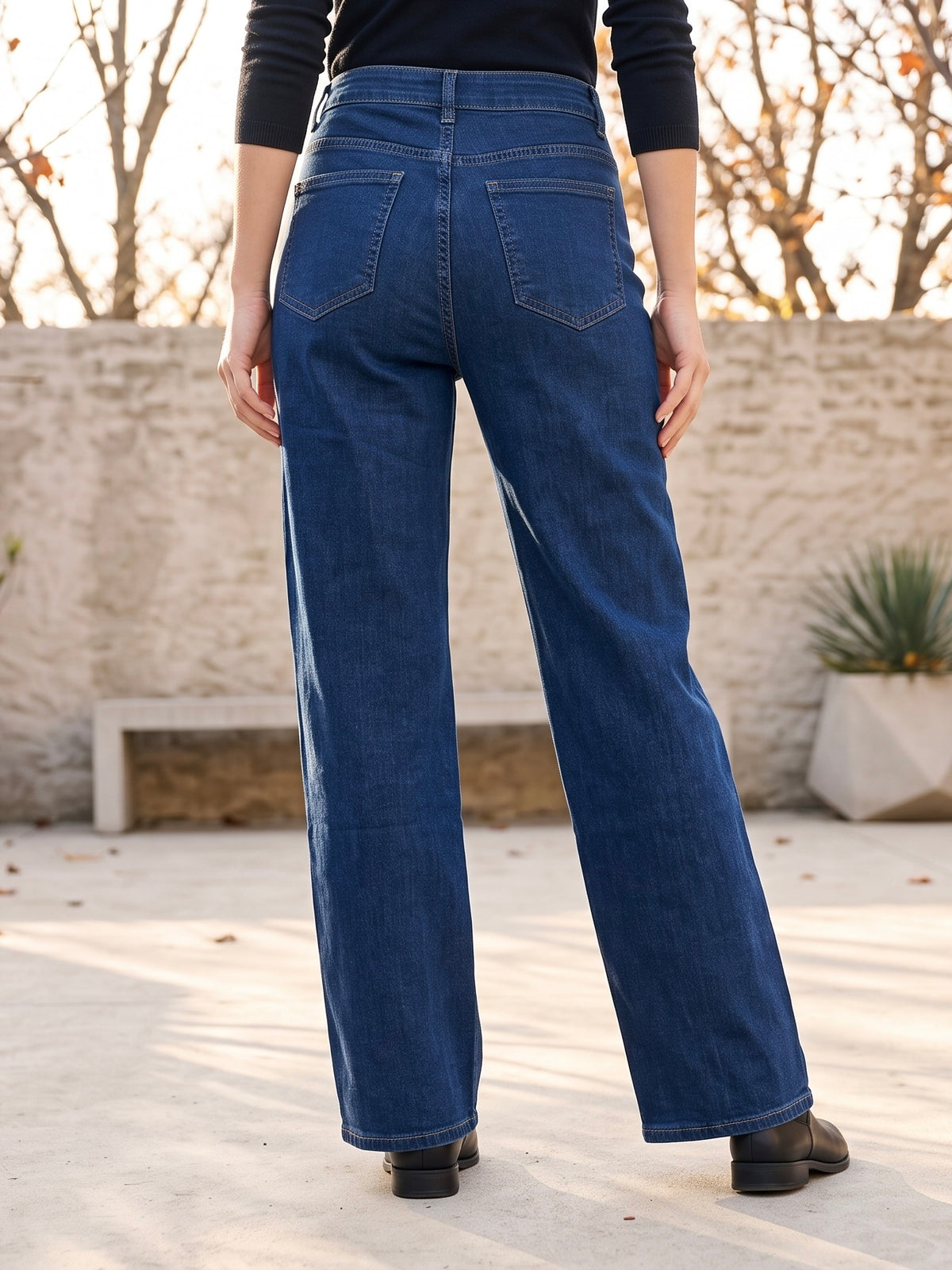 Jean Wide Leg – Dentelles Motifs Fleurs