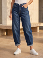Jean Mom Fit – Bleu Délavé