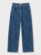 Jean Wide Leg – Motif Jacquard Zébré