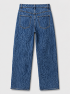 Jean Wide Leg – Motif Jacquard Zébré