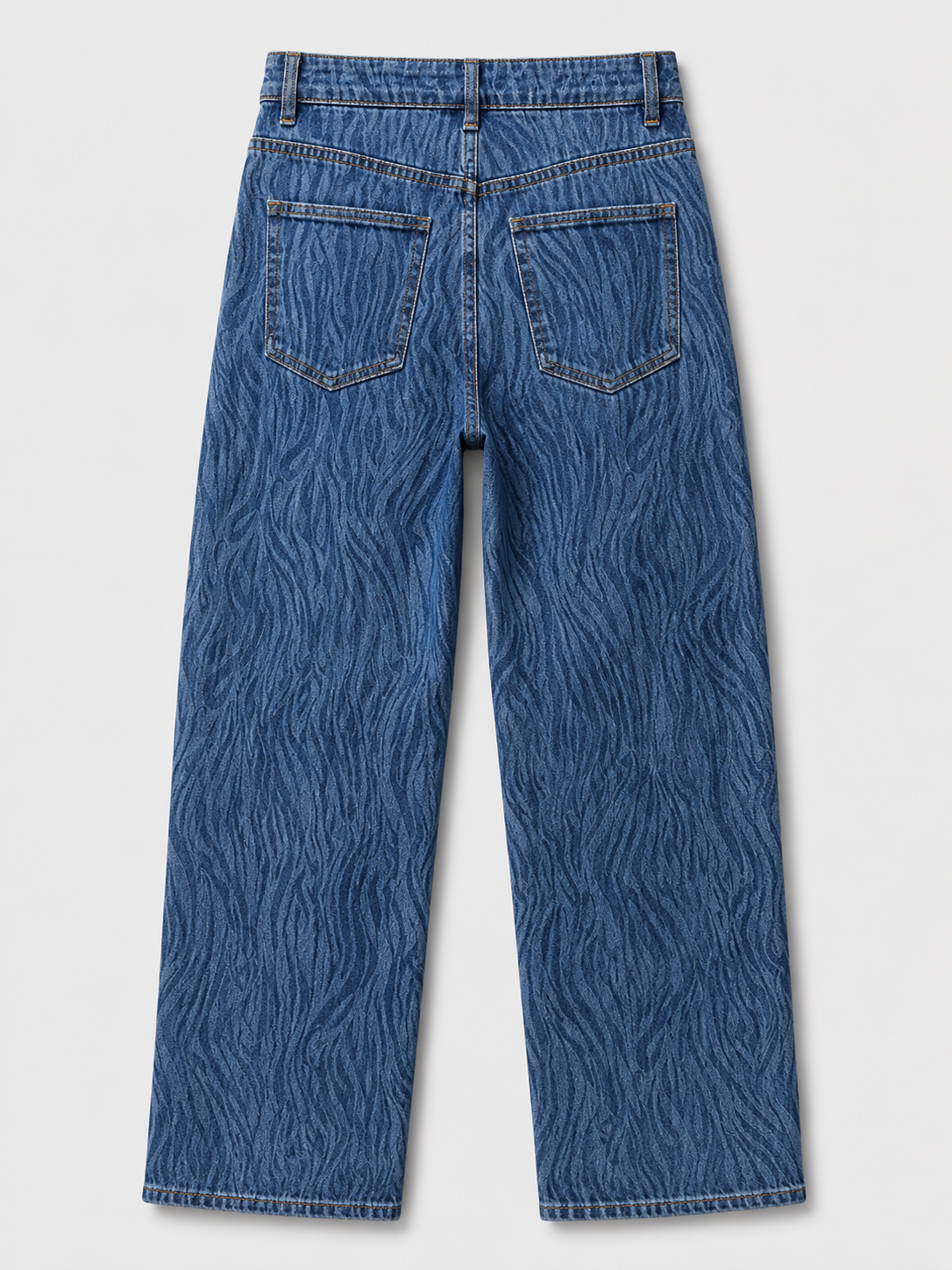 Jean Wide Leg – Motif Jacquard Zébré