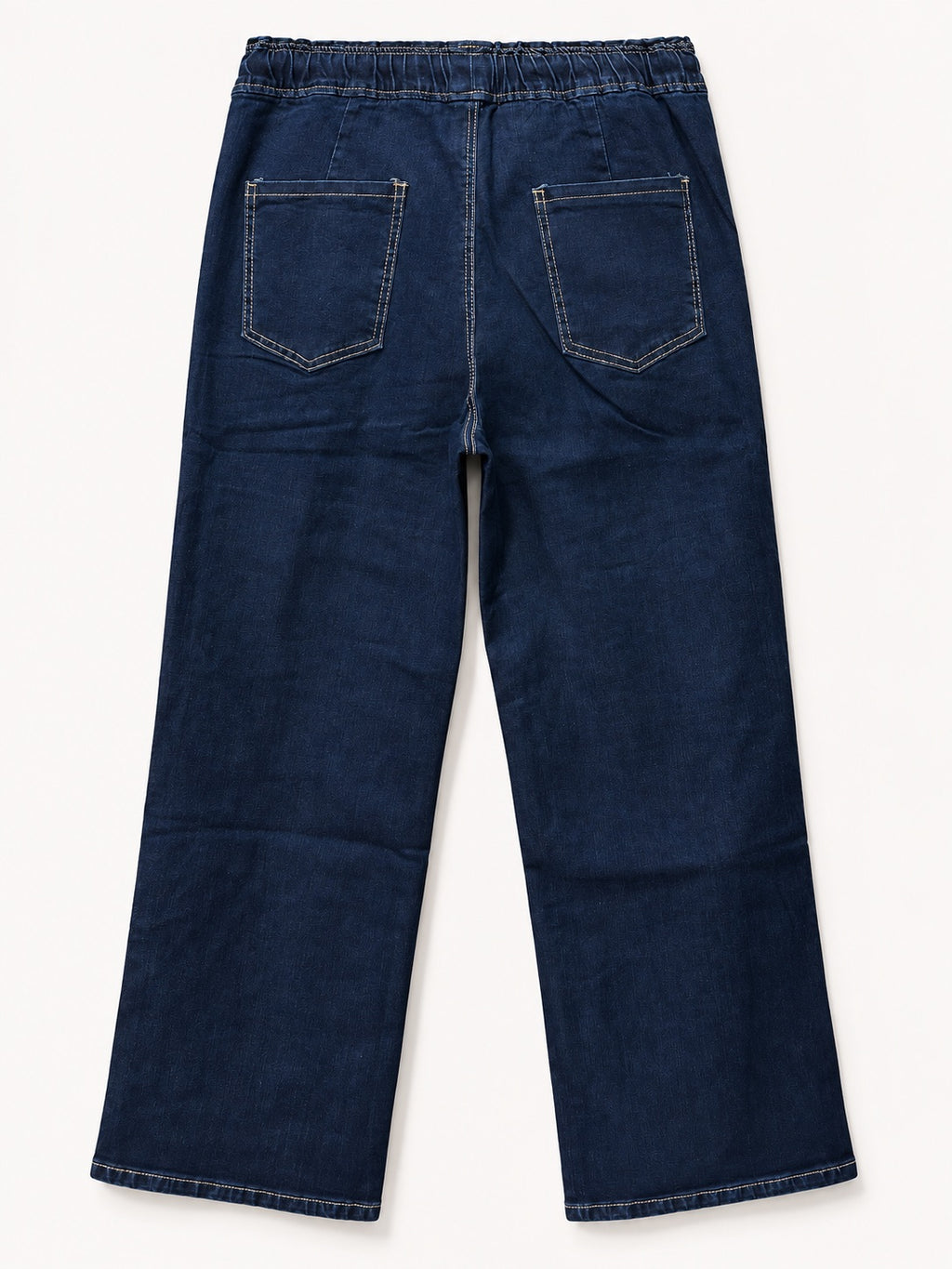 Jean Wide Leg – Grande Taille – Ceinture Élastique & Cordons