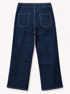 Jean Wide Leg – Grande Taille – Ceinture Élastique & Cordons