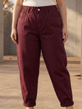 Pantalon Mom Fit – Grande Taille – Ceinture Élastiquée