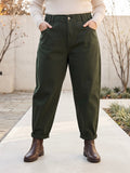 Pantalon Mom Fit – Grande Taille – Ceinture Élastiquée
