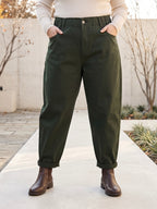 Pantalon Mom Fit – Grande Taille – Ceinture Élastiquée