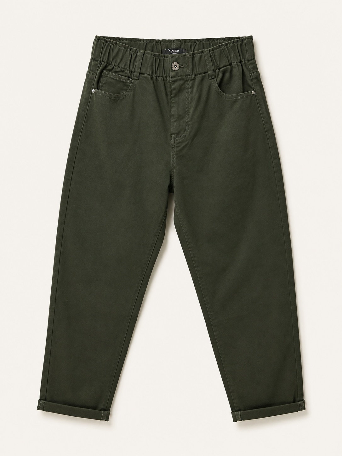 Pantalon Mom Fit – Grande Taille – Ceinture Élastiquée