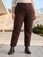 Pantalon Mom Fit – Grande Taille – Ceinture Élastiquée