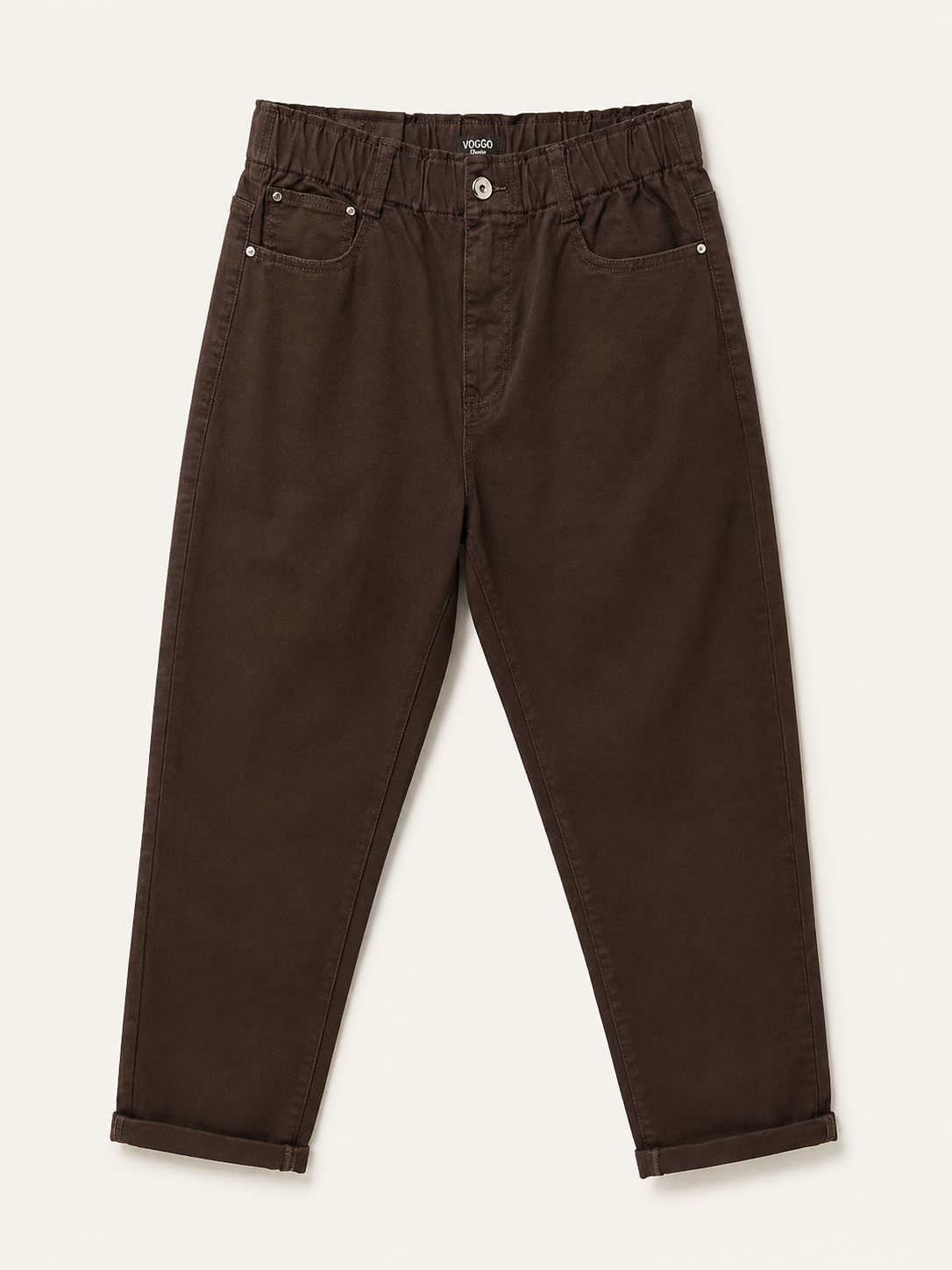 Pantalon Mom Fit – Grande Taille – Ceinture Élastiquée