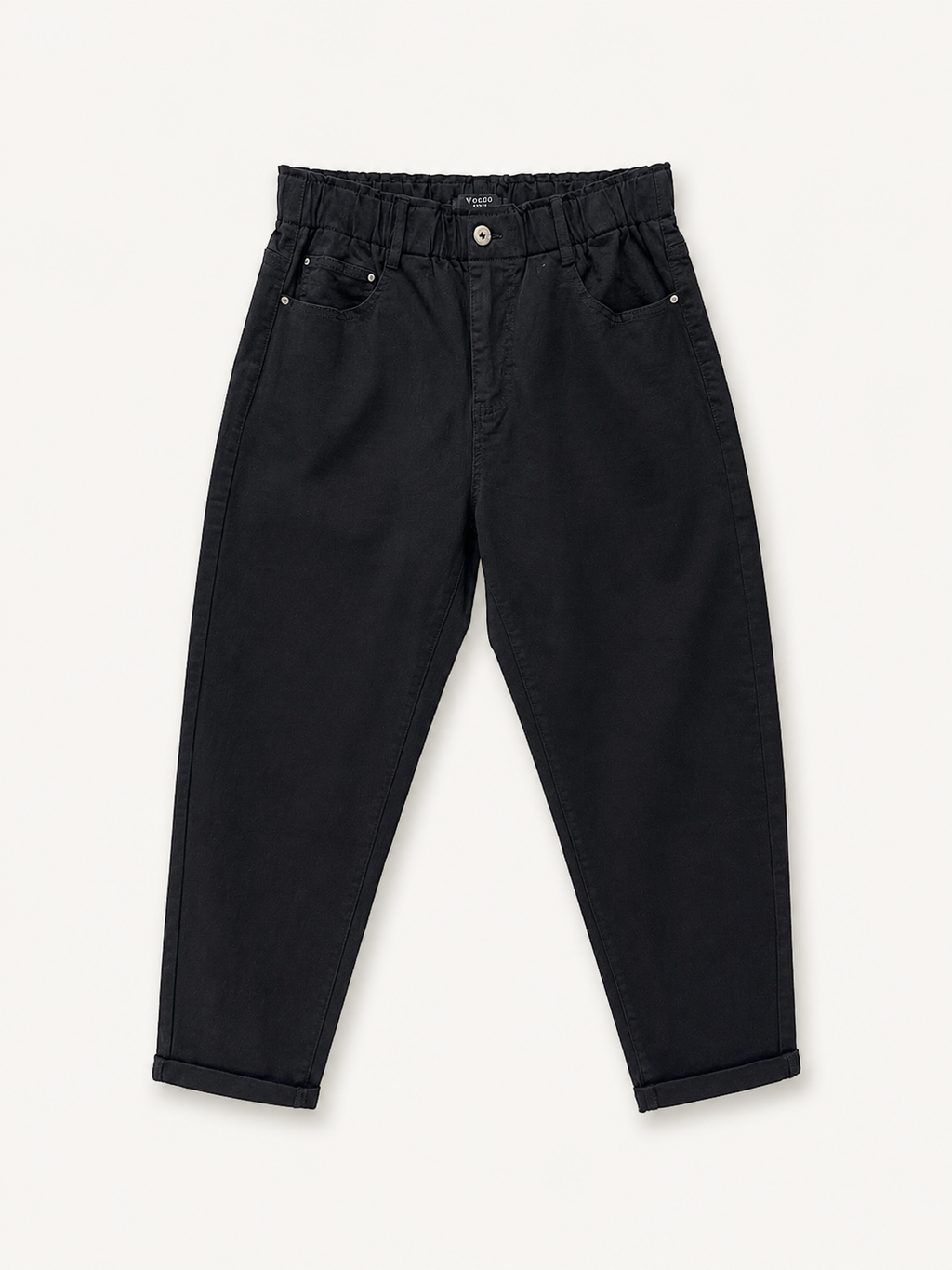Pantalon Mom Fit – Grande Taille – Ceinture Élastiquée