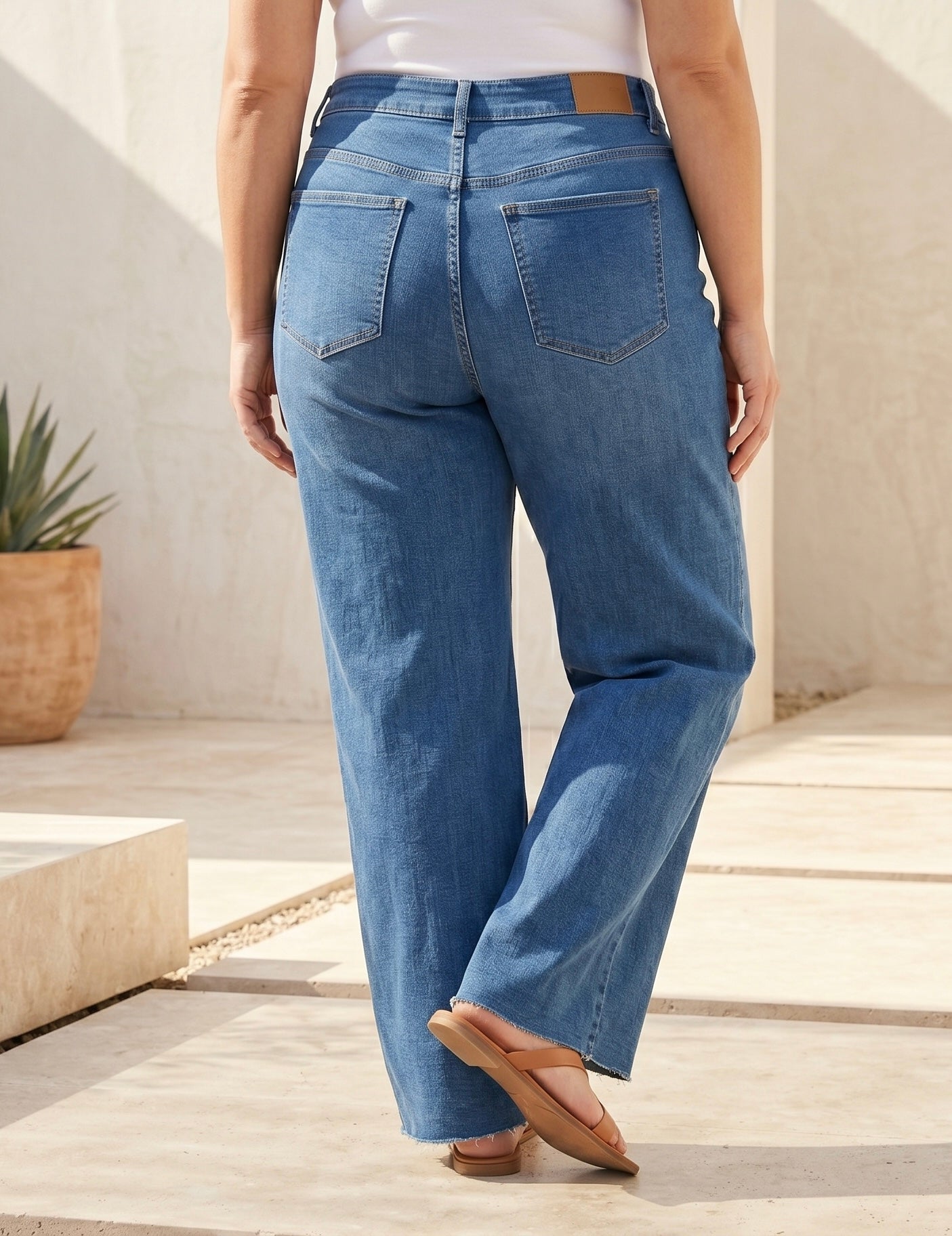 Jean Wide Leg – Grande Taille – Classique Bleu Denim