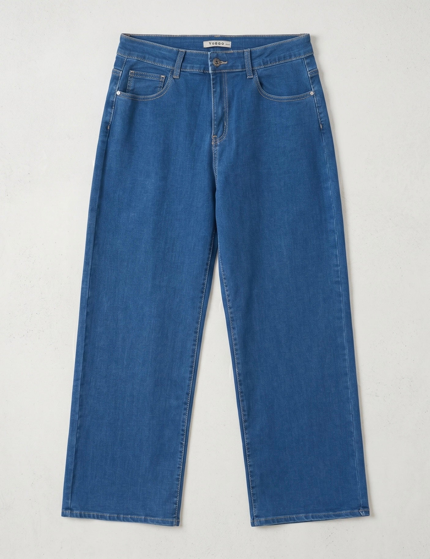 Jean Wide Leg – Grande Taille – Classique Bleu Denim