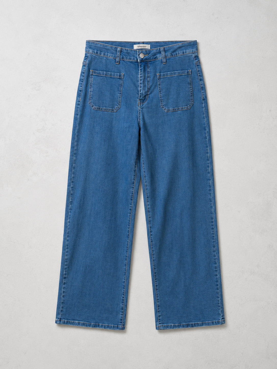 Jean Wide Leg – Grande Taille – Poches Plaquées