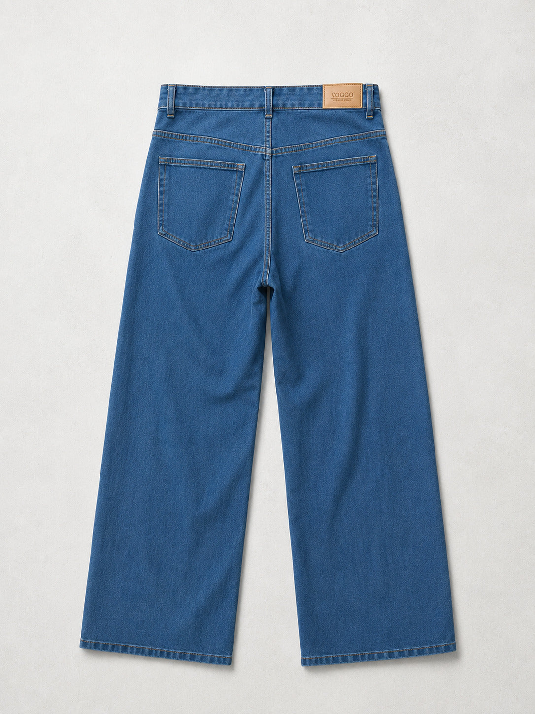 Jean Wide Leg – Grande Taille – Poches Plaquées