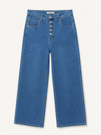 Jean Wide Leg – Grande Taille – 5 Boutons Élégants