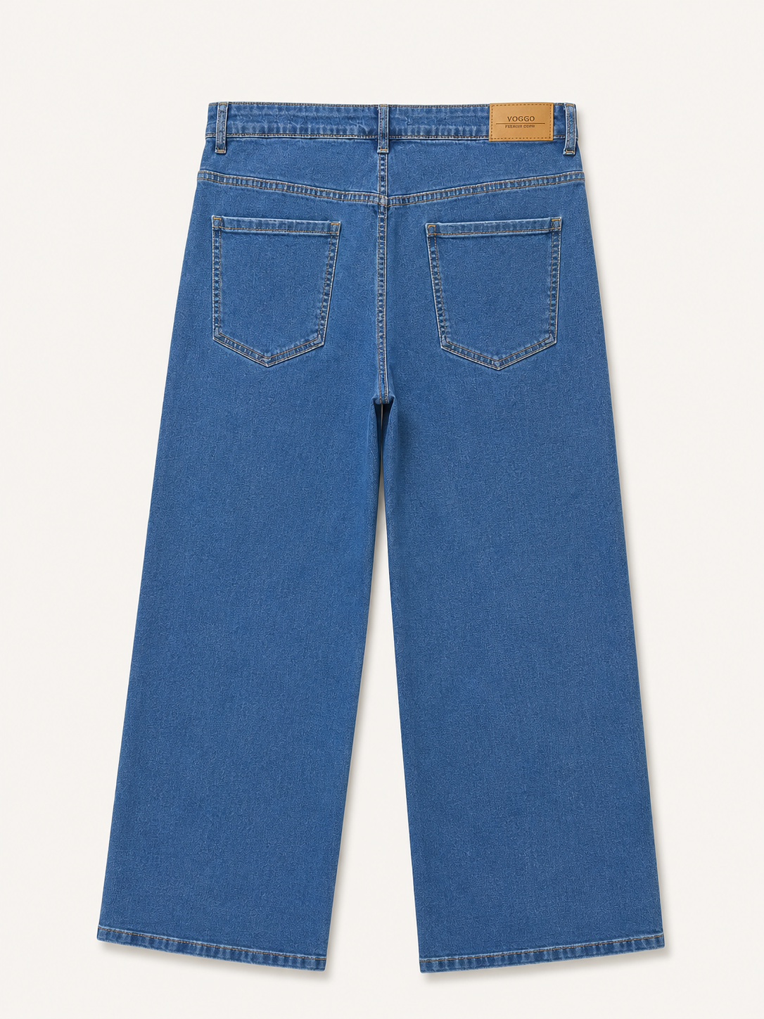 Jean Wide Leg – Grande Taille – 5 Boutons Élégants