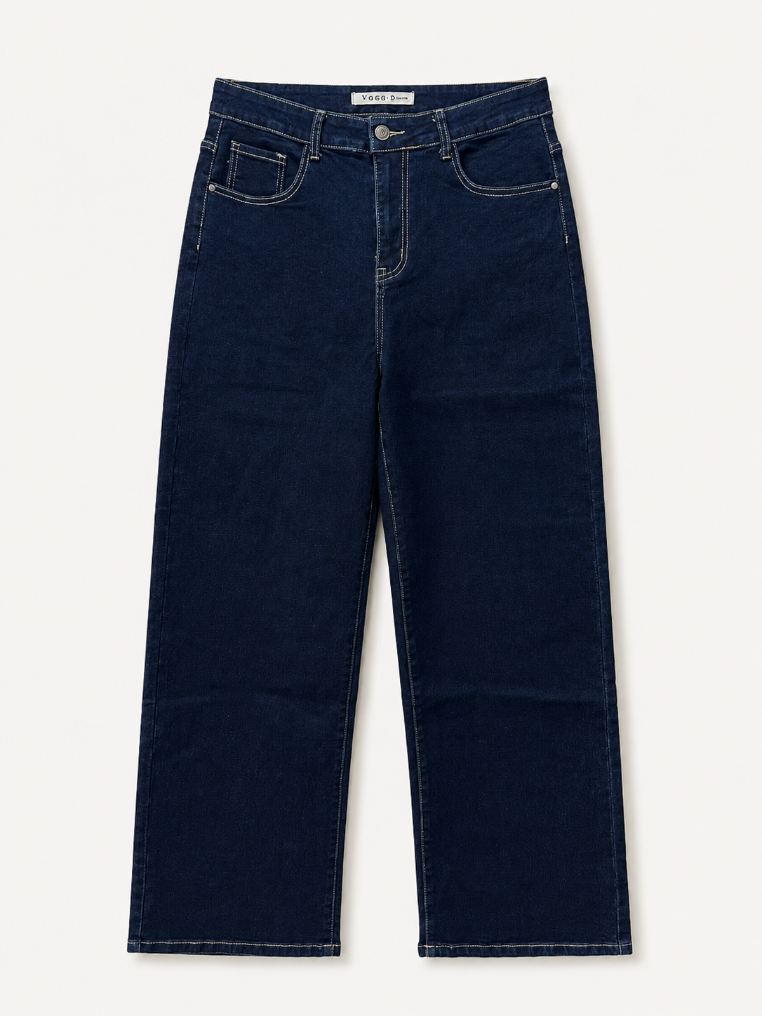 Jean Wide Leg – Grande Taille – Bleu Brut