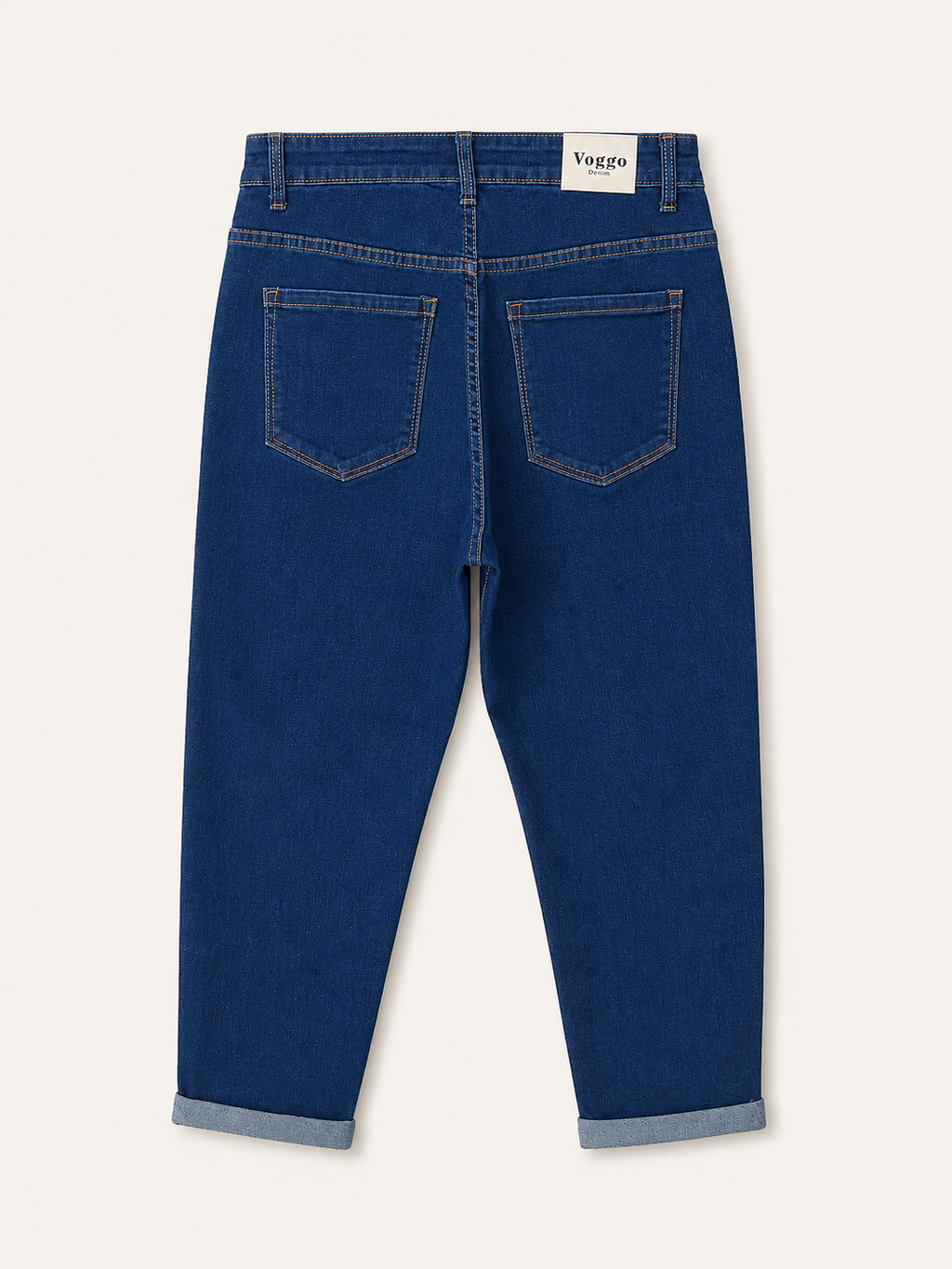 Jean Mom Fit – Grande Taille – Boutons Dorés aux Poches