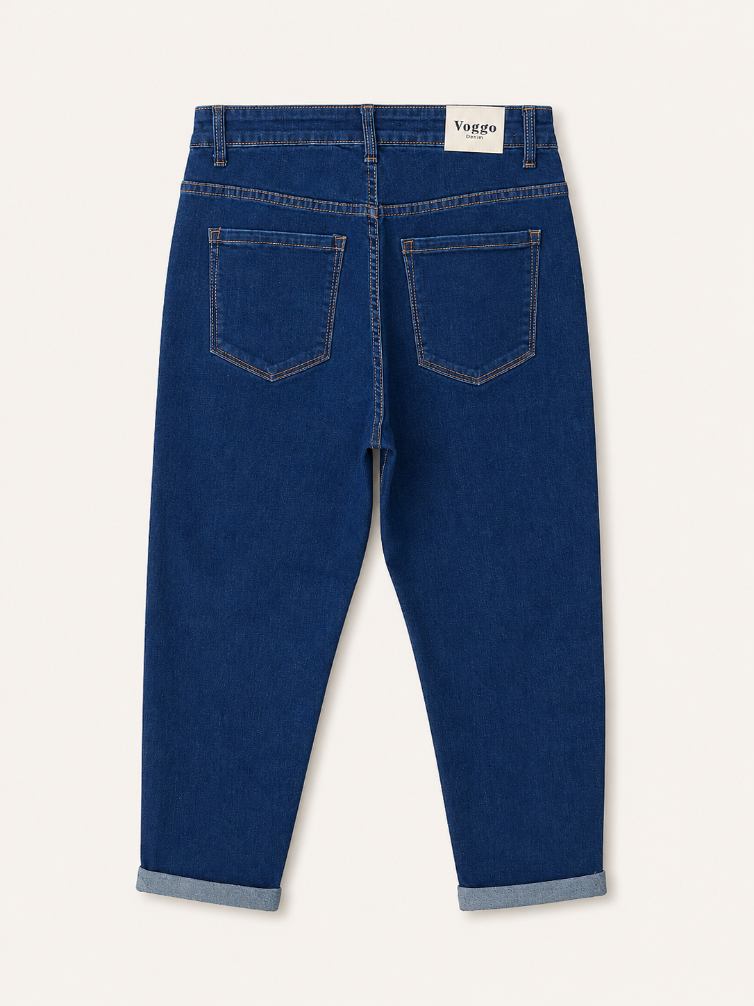Jean Mom Fit – Grande Taille – Boutons Dorés aux Poches