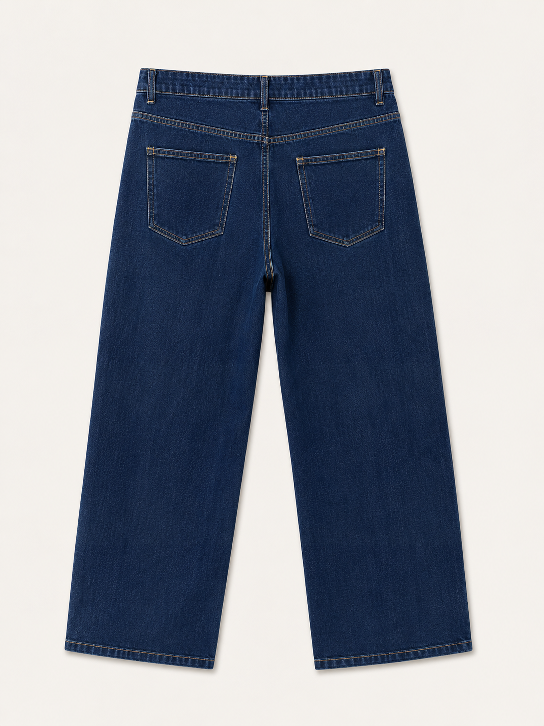 Jean Wide Leg – Grande Taille – Boutons Dorés aux Poches
