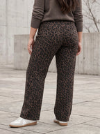 Jean Wide Leg – Grande Taille – Jacquard Léopard